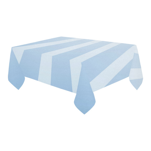 Sun Rayes blue Cotton Linen Tablecloth 60" x 90"