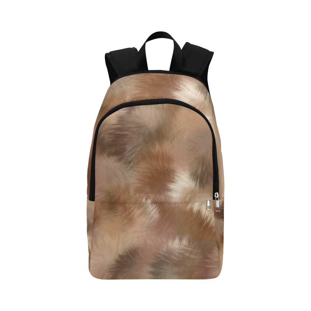 Shades of Colors Fluffy Faux Fur Fabric Backpack for Adult (Model 1659)