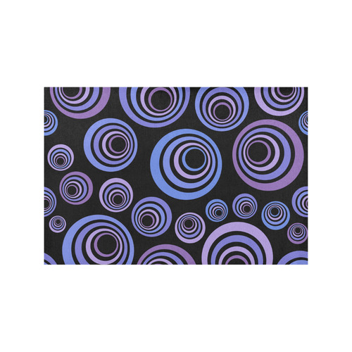 Retro Psychedelic Ultraviolet Pattern Placemat 12’’ x 18’’ (Set of 4)