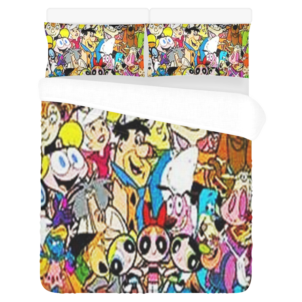 90s cartoons 3-Piece Bedding Set