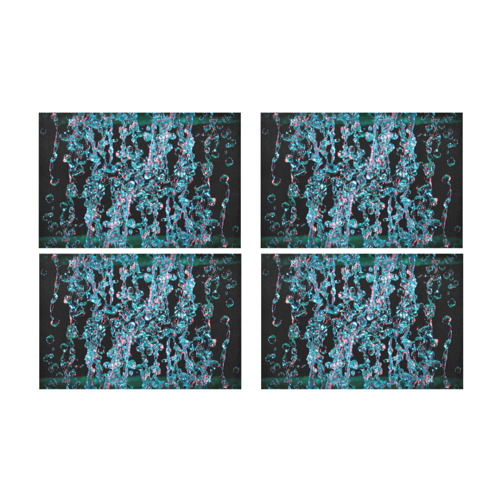 Blue Bubbles Dark Water Photo Placemat 12’’ x 18’’ (Set of 4)