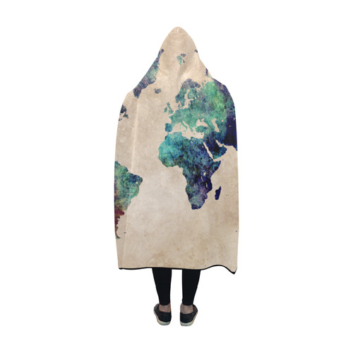 world map Hooded Blanket 60''x50''