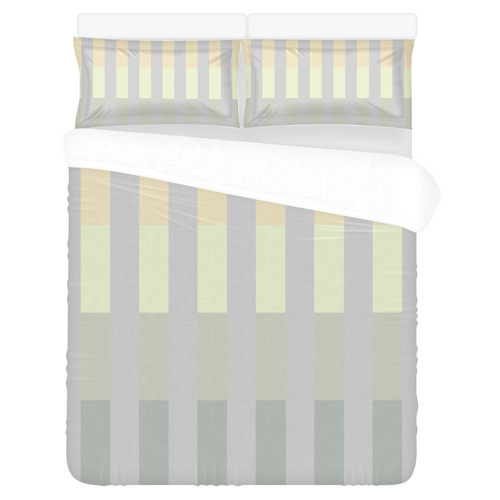 Like a Candy Sweet Pastel Lines Pattern 3-Piece Bedding Set