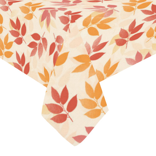 Autumn leaves pattern 2 Cotton Linen Tablecloth 60" x 90"