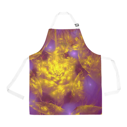 Abstract in purple and yellow All Over Print Apron