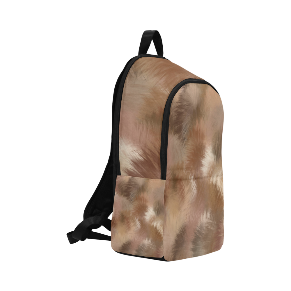 Shades of Colors Fluffy Faux Fur Fabric Backpack for Adult (Model 1659)