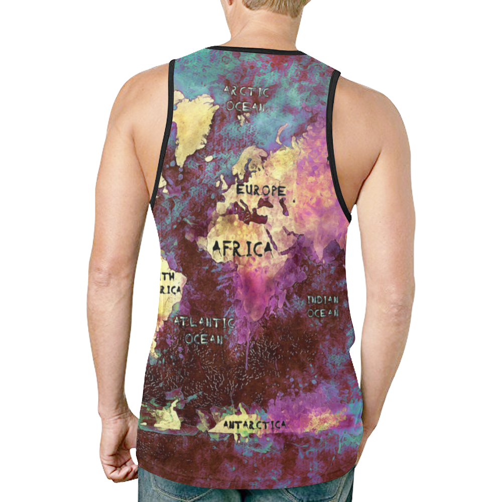 world map New All Over Print Tank Top for Men (Model T46)