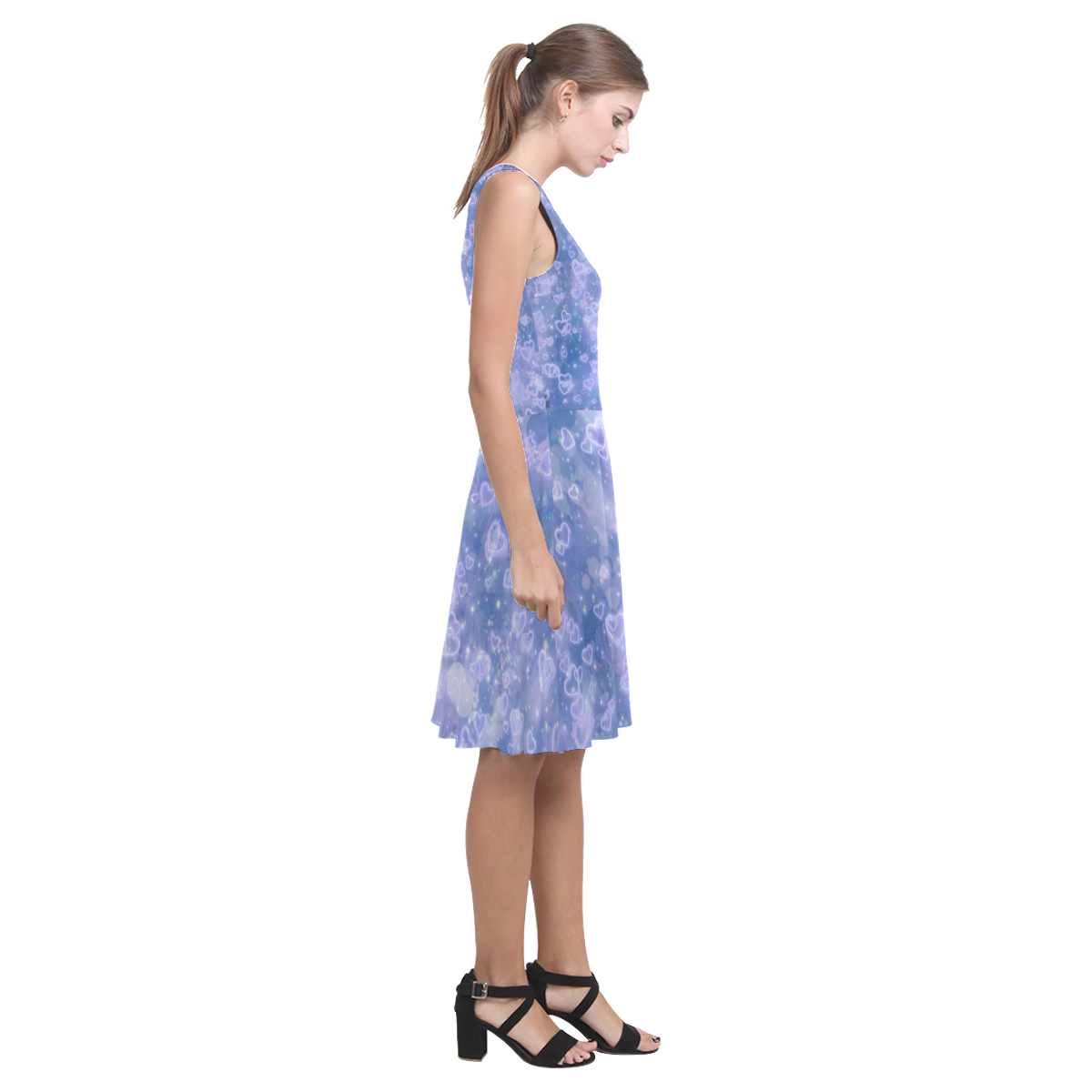 Sparkling glowing hearts D by JamColors Atalanta Casual Sundress(Model D04)