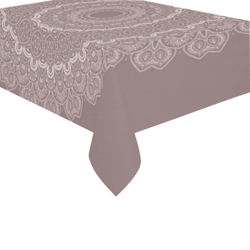 cosmic mandala and universe soft pink and mauve Cotton Linen Tablecloth 60" x 90"