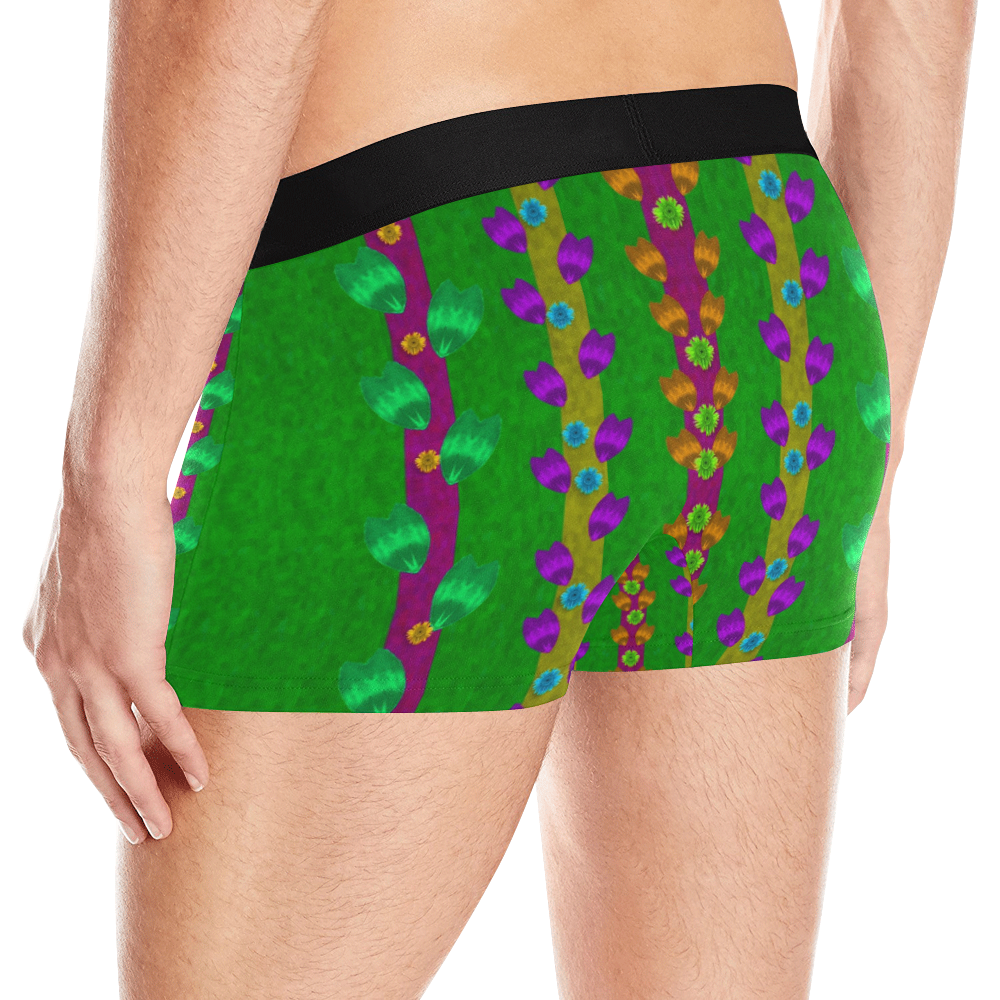 roses climbing to the sun with grace and honor Men's All Over Print Boxer Briefs (Model L10)