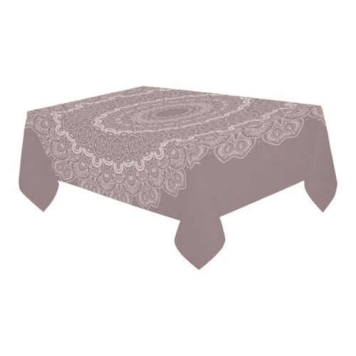 cosmic mandala and universe soft pink and mauve Cotton Linen Tablecloth 60" x 90"
