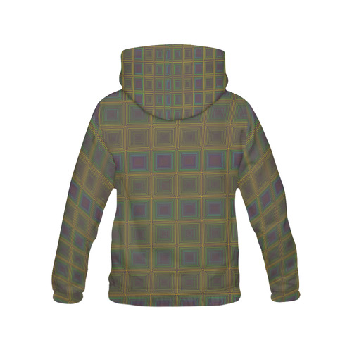 Pale purple golden multicolored multiple squares All Over Print Hoodie for Men/Large Size (USA Size) (Model H13)