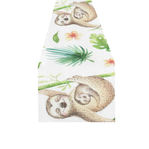 Sloth Hanging On The Tree Table Runner 16x72 inch