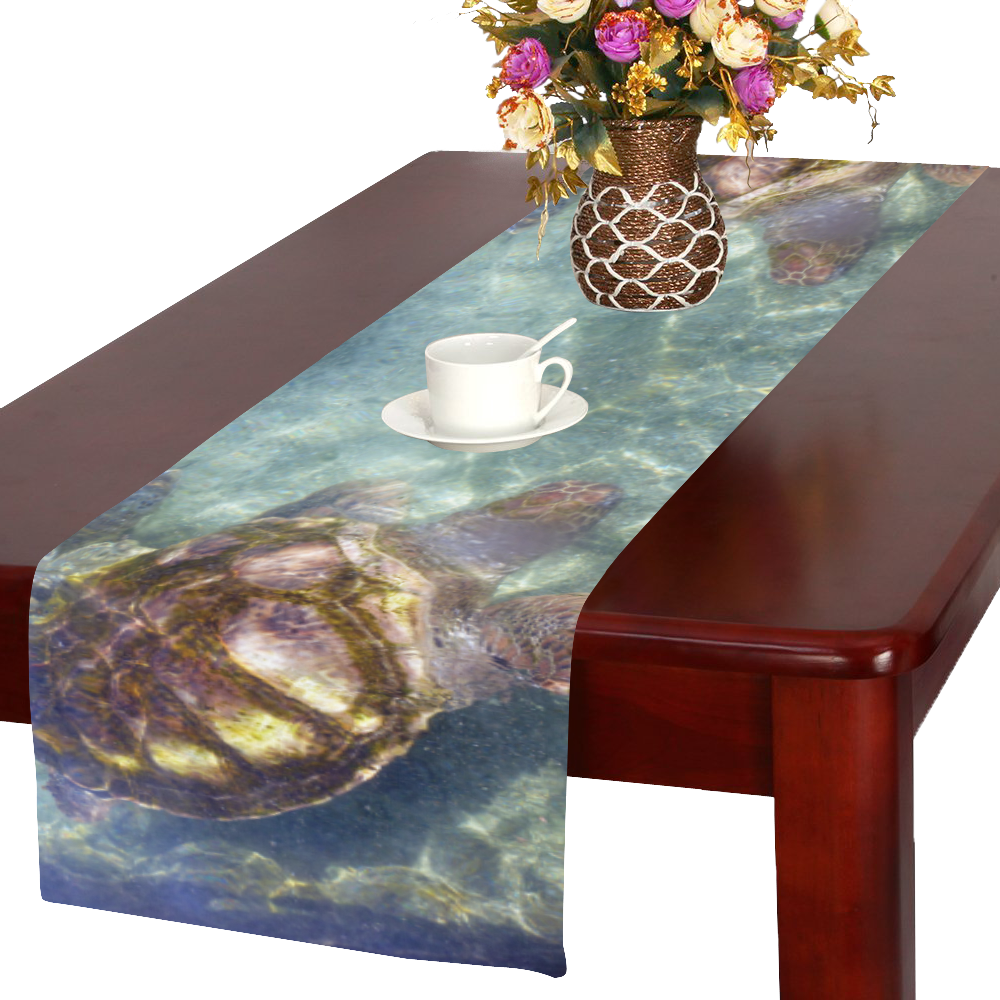 sea turtle Table Runner 16x72 inch