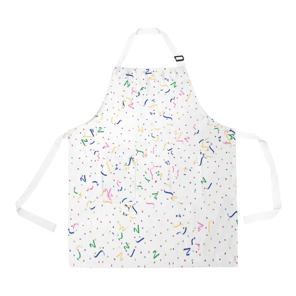 Confetti and  Party Streamers All Over Print Apron