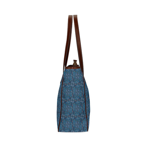 Blue Doodles - Hearts And Smiles Classic Tote Bag (Model 1644)