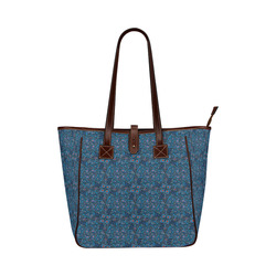 Blue Doodles - Hearts And Smiles Classic Tote Bag (Model 1644)