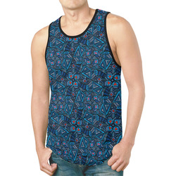 Blue Doodles - Hearts And Smiles New All Over Print Tank Top for Men (Model T46)