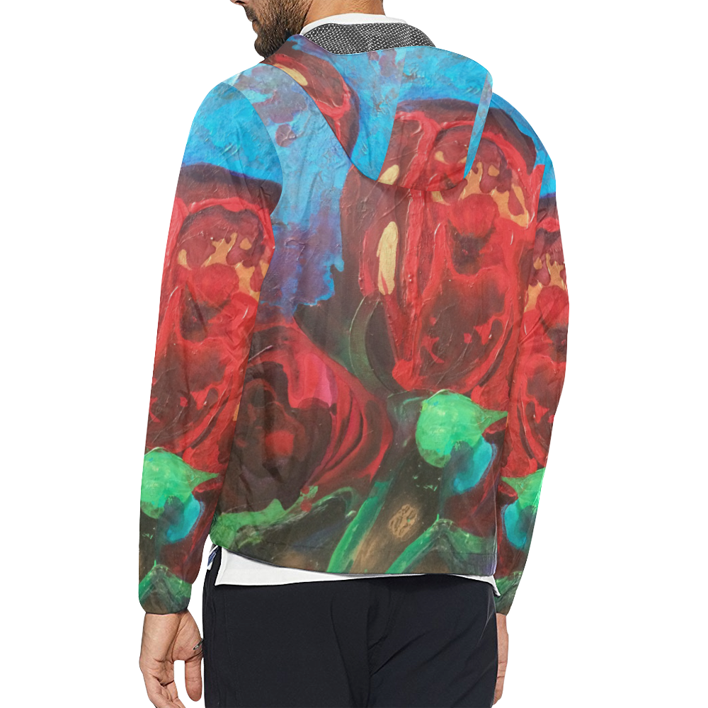 The Tulips Came Early Unisex All Over Print Windbreaker (Model H23)