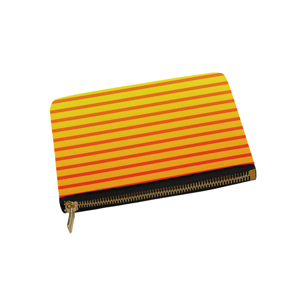 Orange Stripes Carry-All Pouch 9.5''x6''