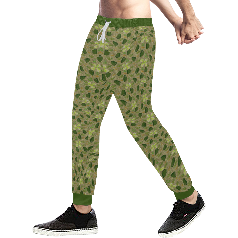 CamoLeaves Men's All Over Print Sweatpants (Model L11)