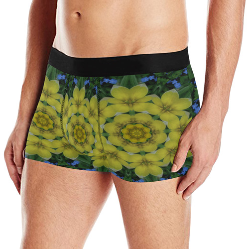 fantasy plumeria decorative real and mandala Men's All Over Print Boxer Briefs (Model L10)