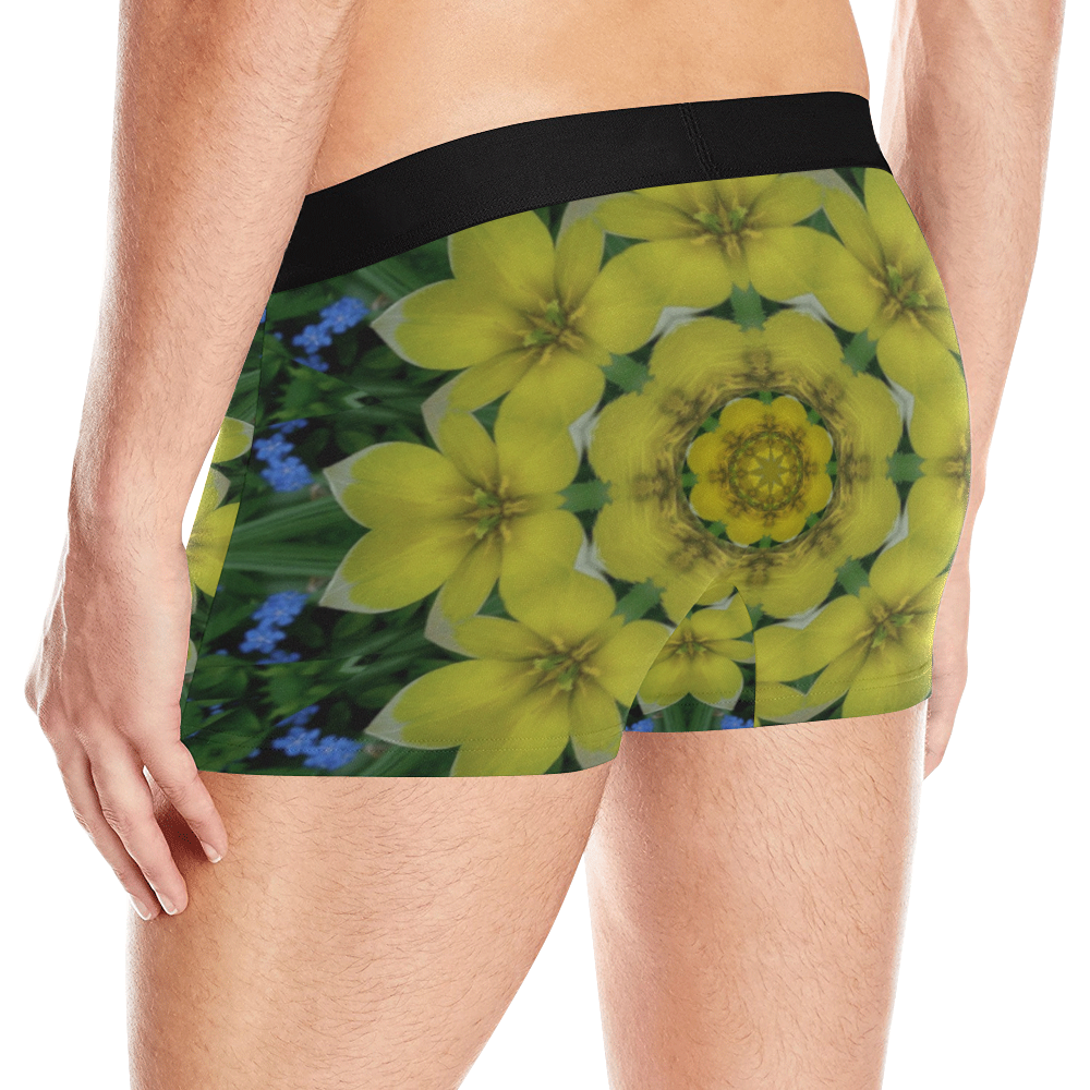 fantasy plumeria decorative real and mandala Men's All Over Print Boxer Briefs (Model L10)