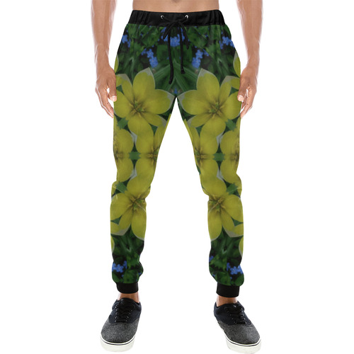 fantasy plumeria decorative real and mandala Men's All Over Print Sweatpants (Model L11)