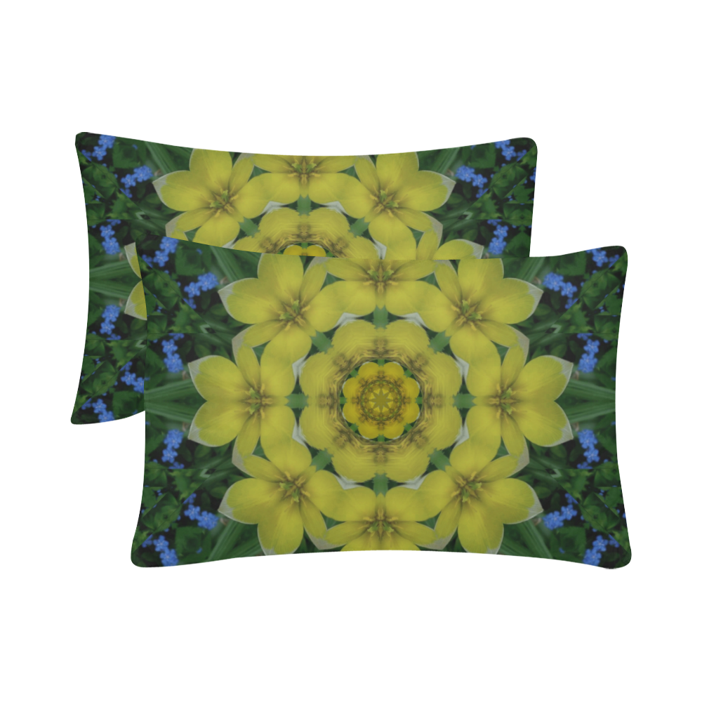 fantasy plumeria decorative real and mandala Custom Pillow Case 20"x 30" (One Side) (Set of 2)