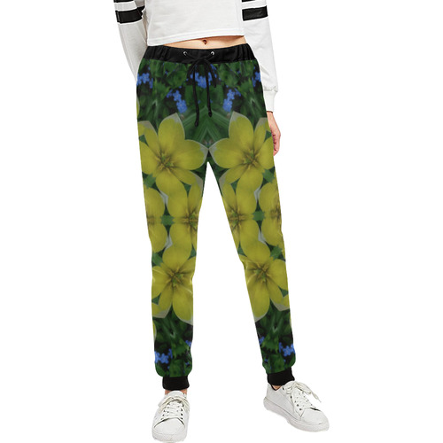 fantasy plumeria decorative real and mandala Unisex All Over Print Sweatpants (Model L11)