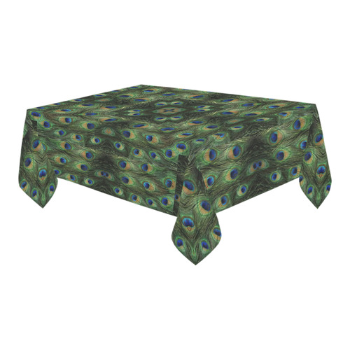 Peacock Cotton Linen Tablecloth 60" x 90"