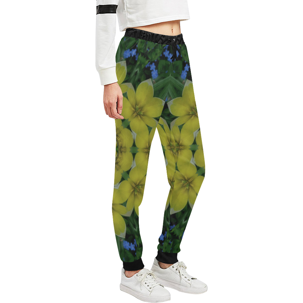 fantasy plumeria decorative real and mandala Unisex All Over Print Sweatpants (Model L11)