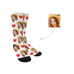Custom Face Love Heart Socks