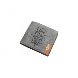 Men's Custom Photo Engraved Wallet - Grey