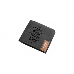 Men's Custom Photo Engraved Wallet - Black